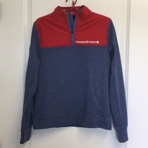 Vineyard Vines Boys 1/4 Zip Sweatshirt, L (16)